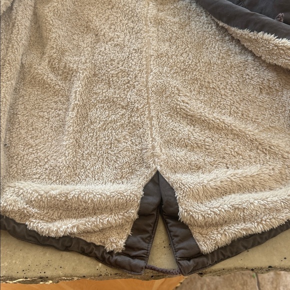 Divided Gray Hooded Jacket with Faux Fur Trim - Picture 3 of 5